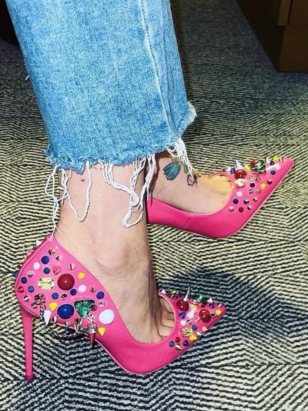 Steve Madden Hot Pink Jeweled Pointed-Toe Stiletto Pump - Picture 7 of 17